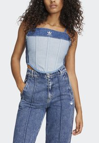 adidas Originals KSENIA - Top - medium blue denim light denim