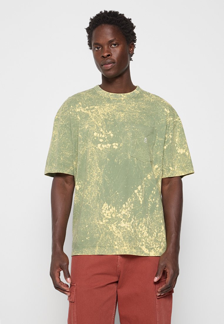Études T-shirt print olijfgroen