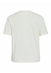 Vit bomull t-shirt med rund hals, korta ärmar och avslappnad passform. Har en mjuk yta och en ren design utan synliga logotyper.
