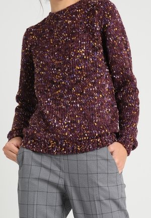 Striktrøje - purple