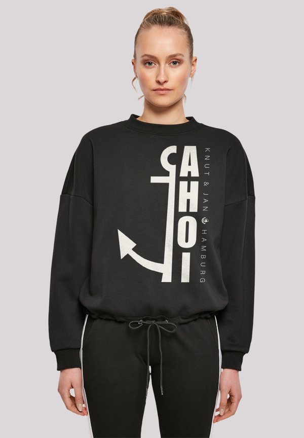 AHOI ANKER CROP KNUT & JAN HAMBURG - Sweatshirt - schwarz