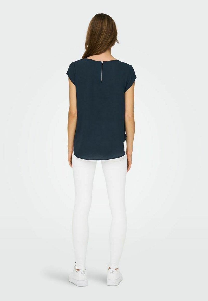 ONLY VIC S/S SOLID NOOS PTM - T-shirts basic - mood indigo