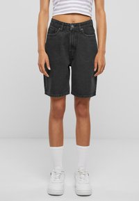 Urban Classics - BERMUDA - Denim shorts - black washed Thumbnail Image 1