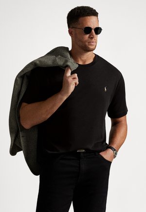 SOFT COTTON CREWNECK T-SHIRT - T-Shirt basic - black