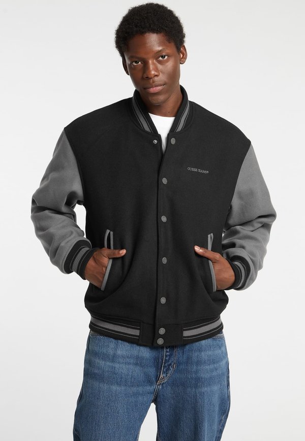 BESTICKTE COLLEGE - Bomberjacke - schwarz