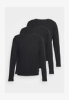 TEE PREMIUM ESSENTIALS 3 PACK - Bluză de corp - black