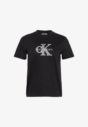 Calvin Klein Jeans, HERO CLASSIC MONOLOGO - Trükipildiga T-särk - black