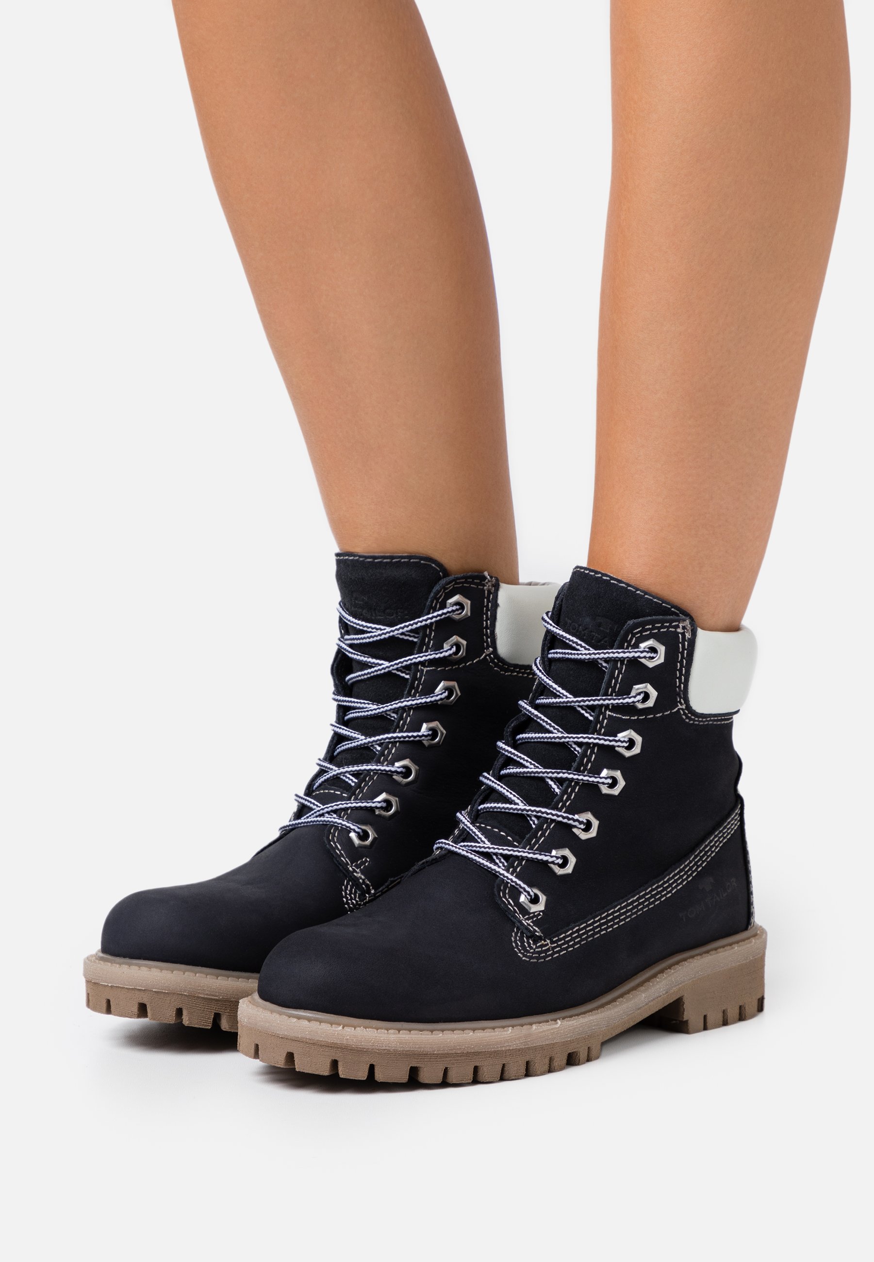 TOM TAILOR Botines con cordones - navy/azul marino - Zalando.es
