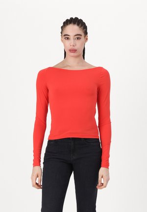 VIKRIA  - Tops ar garām piedurknēm - poppy red