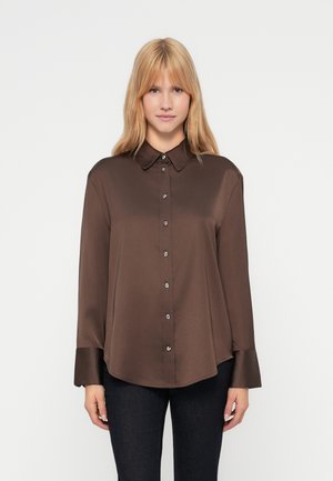 ONLZORA MIKA SHIRT - Blúzka so zapínaním na gombíky - chocolate martini