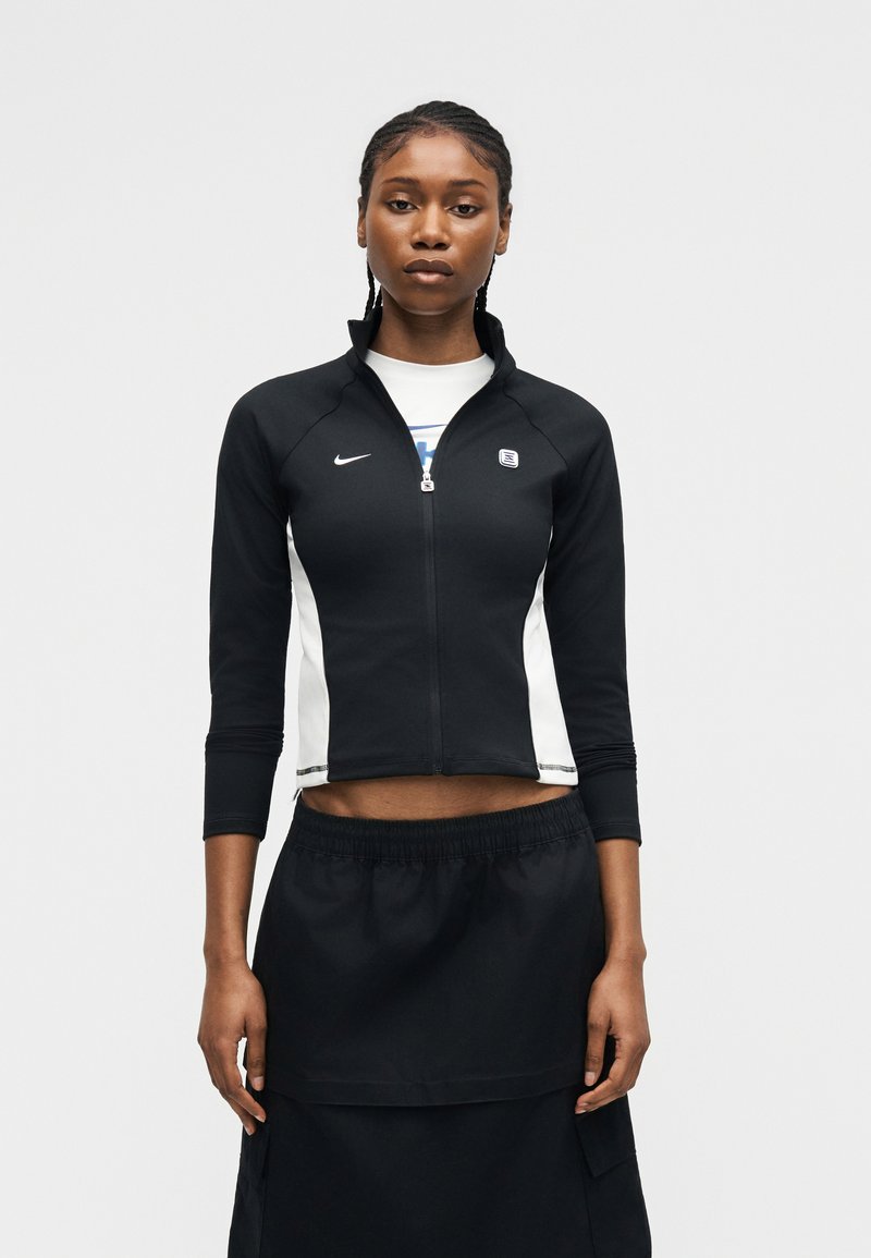 Nike Sportswear LONG SLEEVE - Mikina na zip - black/white