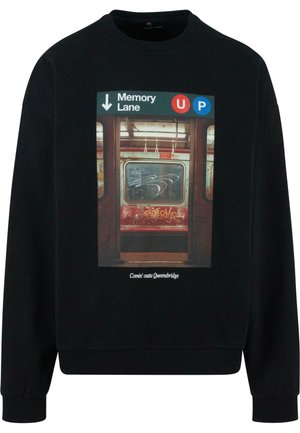 Zwarte Oversized Trui Dames - Zachte Katoenen Gebreide Trui Ronde Hals Herfst Winter