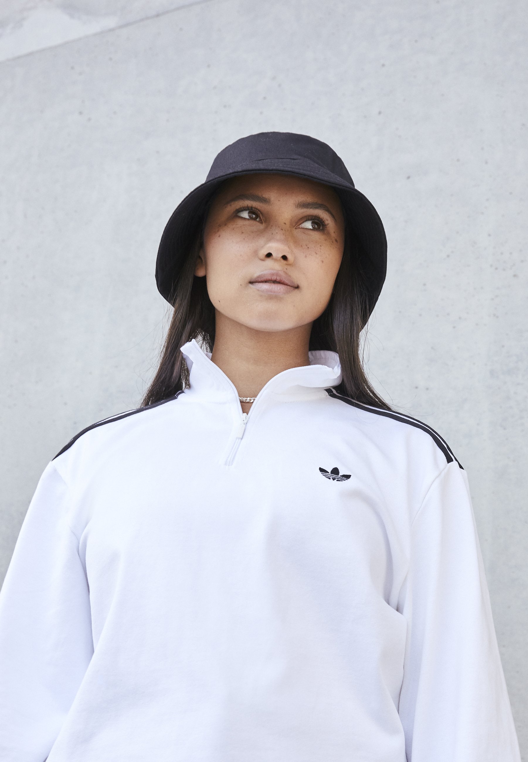 adidas Originals CROPPED HALFZIP - Sudadera - white/blanco - Zalando.es