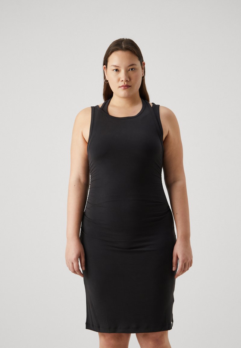 Calvin Klein Jeans Plus - PLUS LAYERED TANK DRESS - Haljina od žerseja - black, Povećaj