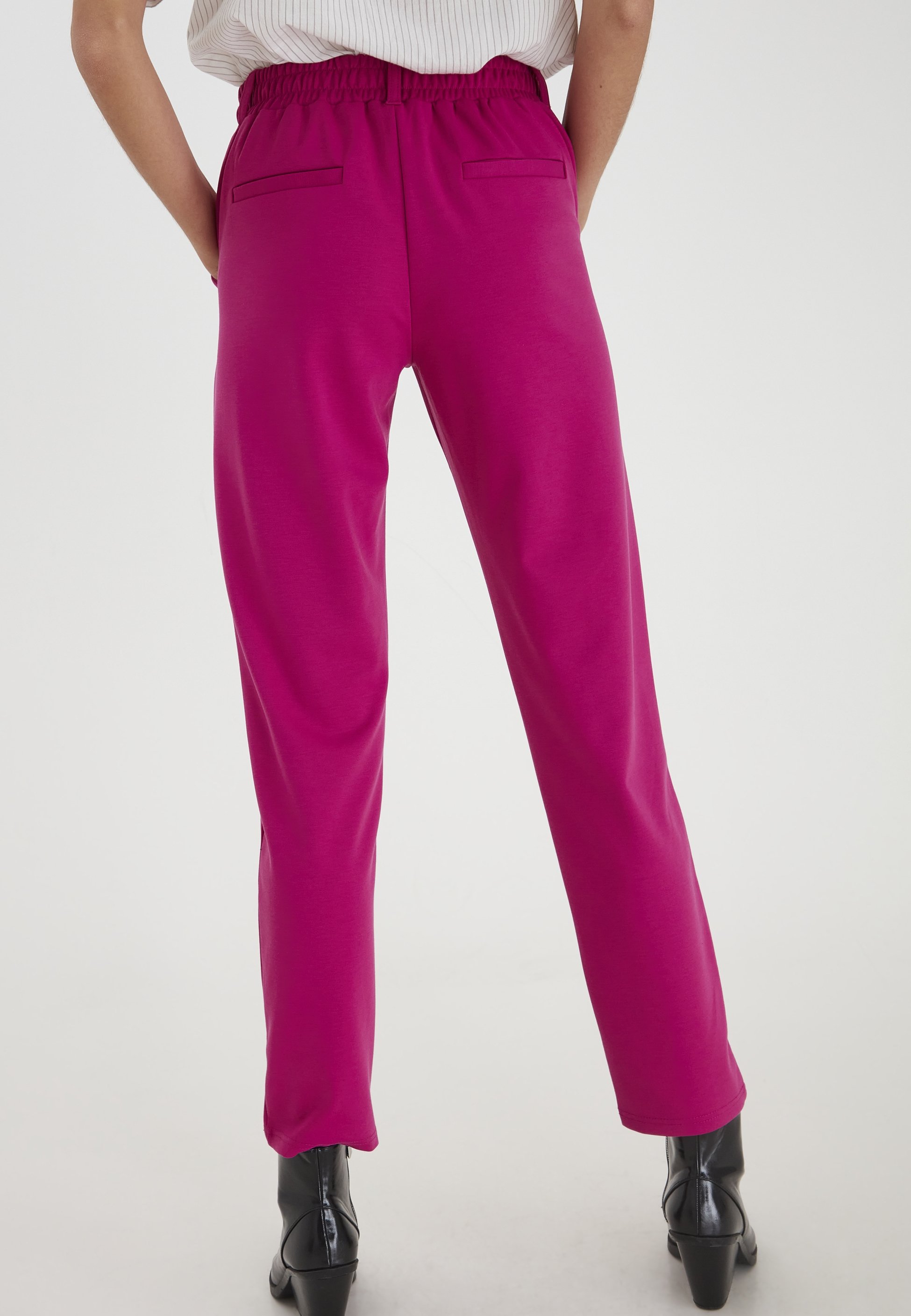 ICHI IXKATE - Broek - fuchsia red/donkerroze - Zalando.be