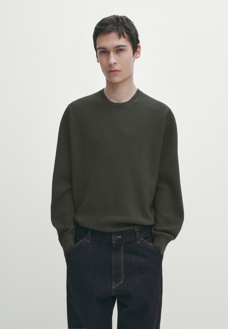 Pull Massimo Dutti Tweed Noir/marron - Mohair/alpaga - Taille M - Occasion Très Bon état