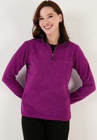 LELA HIGH COLLAR - Flisinis džemperis - purple