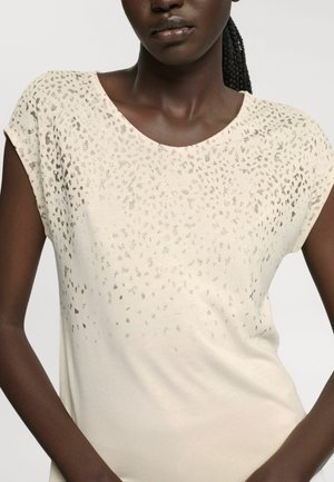 T-shirt z nadrukiem - dusty nude