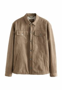BORG LINED - REGULAR FIT - Chaqueta de cuero sintético - dark stone