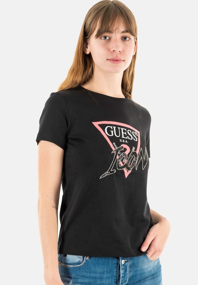 Guess W3GI46 Print Tshirt noir/black Zalando.ie