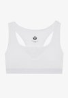 LIGHT SUPPORT FINE RIBBED SPORTS BRA WITH RACER BACK - Sports-BH-er med medium støtte - white