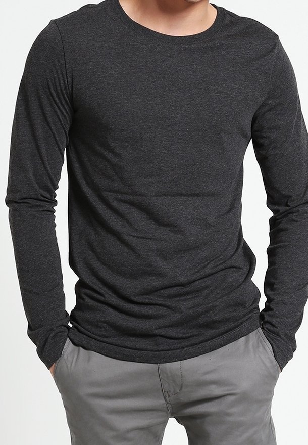 YOURTURN Långärmad tröja - mottled dark grey