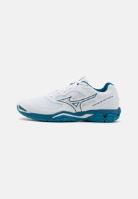 Mizuno - WAVE PHANTOM 3 - Handbalschoenen - white/moroccan blue/silver Miniatuurafbeelding 1