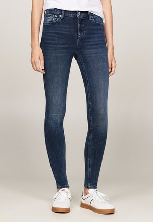 Skinny-Farkut - dark-blue denim