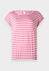 PRINTED AND STRIPED - Majica kratkih rukava s printom - pink/off white