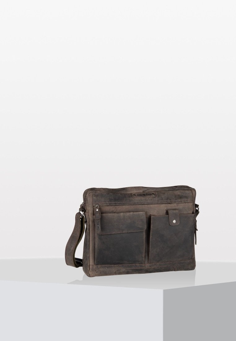 Borsa A Tracolla Aviator Vintage Greenburry 31 Cm – Tela E Pelle, Con Tasche E Scomparti, Stile Retrò Per Tutti I Giorni