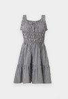 GINGHAM MINI DRESS - Φόρεμα ημέρας - black/white