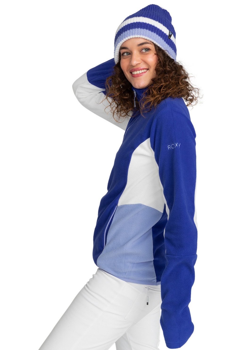 Roxy Damen Sayna Half Zip Sweatshirt – Fleece, Bequemer Oversize-Schnitt, 1er Pack