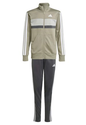 SEASONAL ESSENTIALS TIBERIO 3 STRIPES SET - Chándal - silver pebble/grey six/metal grey/white