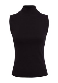 MIT STEHKRAGEN - Top - black beauty