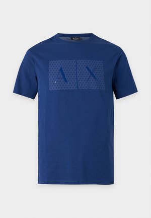 Armani Exchange, SLIM - T-shirt con stampa - blue depths