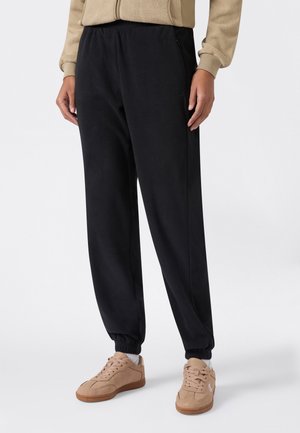 ELASTIC CUFF - Tracksuit bottoms - black