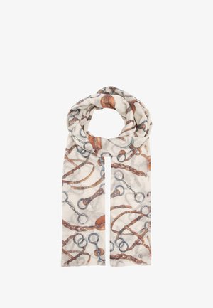 FRAAS, LIGHTWEIGHT STOLE WITH EQUESTRIAN PRINT - Schal - butter cream