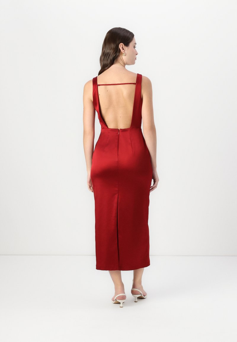 strapless open back dress Red High Neck Knitted A Line Midi Dress – Ah Là Laà Lifestyle Boutique main image 0