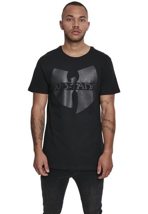 WU-WEAR BLACK LOGO - Print T-shirt - black