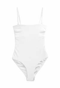 Next BANDEAU TUMMY SHAPING CONTROL SWIMSUIT.  - REGULAR FIT - Maillot de bain - white glitter