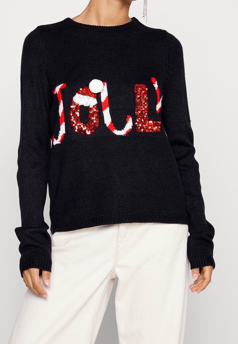 ONLY Petite Stickad tröja - black