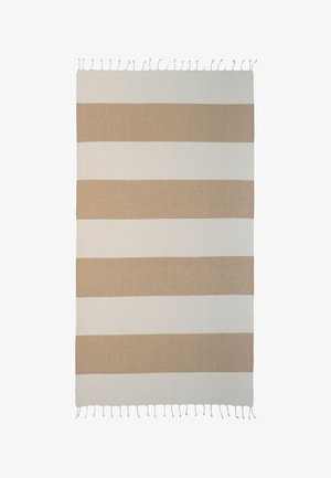 Yuhu, PAREO FUTA STRANDTUCH 90X170 CM – HAMAMTUCH MIT FRANSEN UNISEX - Strandtuch - beige