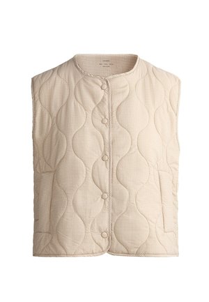 OYSHO, FELLEX® AEROGEL PADDED GINGHAM GILET - Veste sans manches - beige