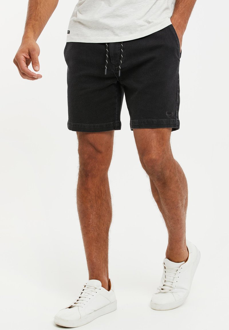Threadbare THBPLAZA - Jeansshort - washed schwarz