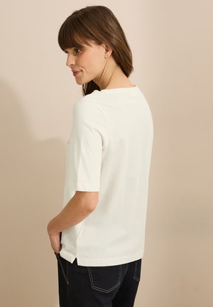 Cecil MIT WORDING - T-shirt med print - weiß