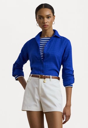 RELAXED FIT LINEN ROLL TAB SLEEVE SHIRT - Button-down blouse - new sapphire