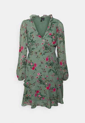 Vero Moda Petite VMROSA V NECK SHORT DRESS  - Kasdienė suknelė - laurel wreath