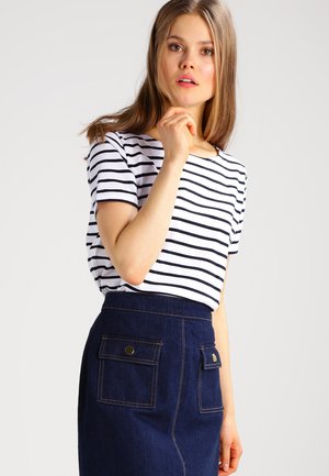 MARINIÈRE - T-shirt imprimé - blanc/richnavy