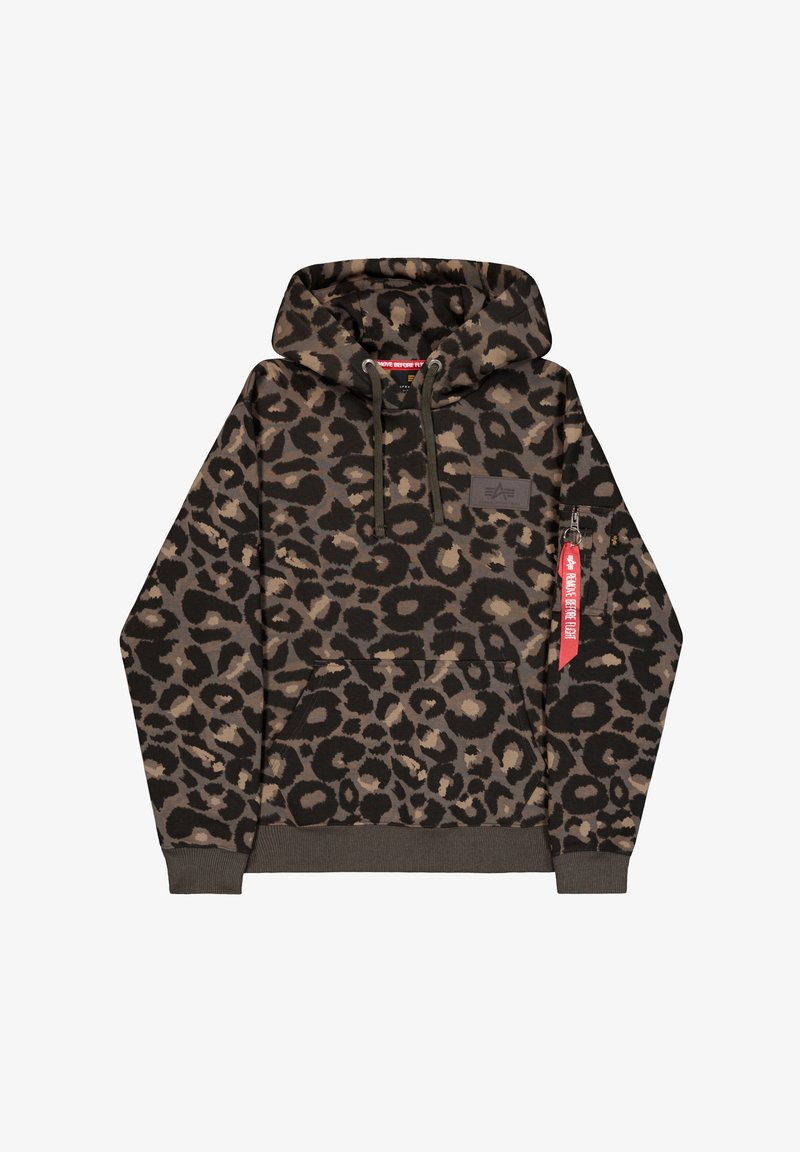 Alpha Industries Jersey con capucha forest leo camo/marrón