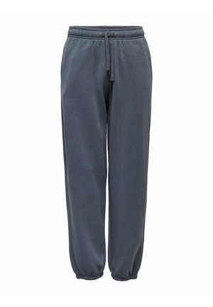 Pantaloni grigi in felpa con cintura elastica e cordino. Gamba affusolata con polsini a coste. Tessuto morbido e strutturato con vestibilità rilassata.